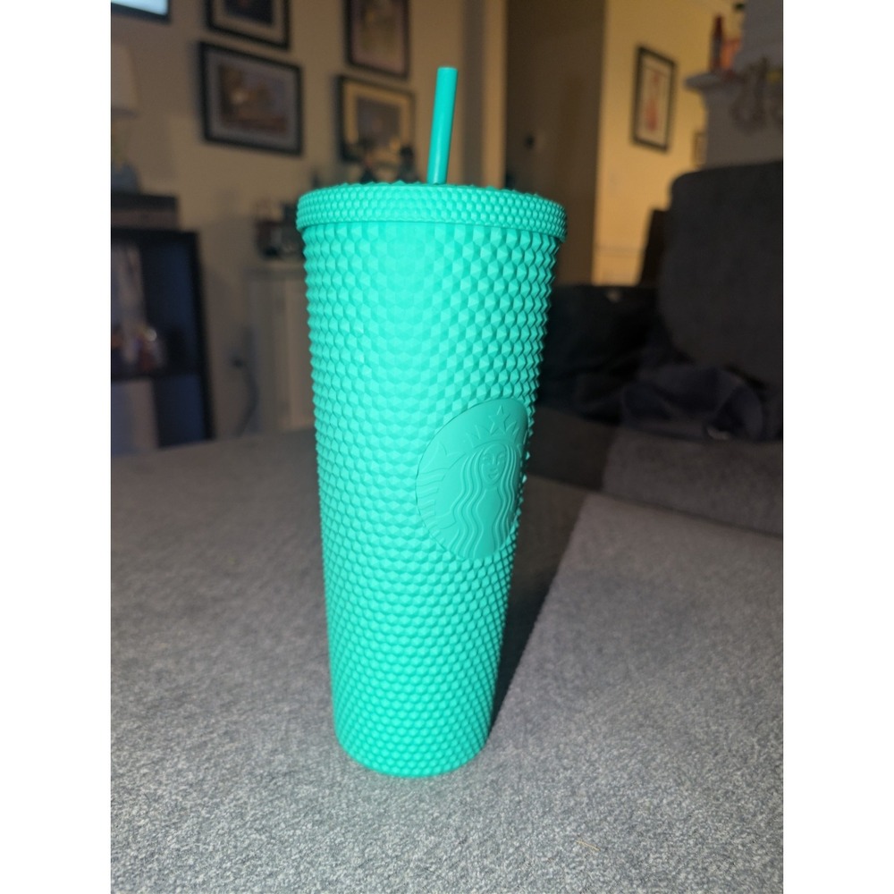 Starbucks October 2021  Mexico Caribbean Green Studded Tumbler 24oz - Picture 2 of 8